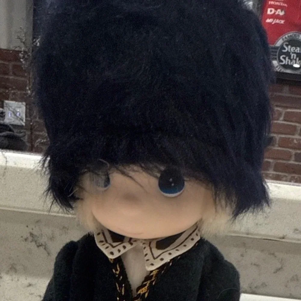 Precious Moments Boy Doll Royal Guard Uniform Black Fur‎ Hat Red Pants